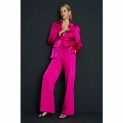 Oasis Rachel Stevens Stretch Satin Straight Leg Trouser For Female -Oasis Sales Store unnamed file 5093