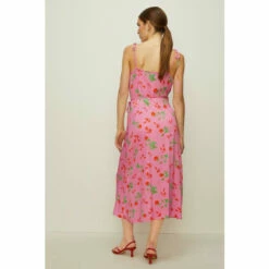 Oasis Rose Printed Tie Strap Wrap Midi Dress For Female -Oasis Sales Store unnamed file 5106