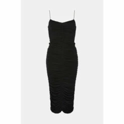 Oasis Strappy Ruched Mesh Bodycon Midi Dress For Female -Oasis Sales Store unnamed file 5112