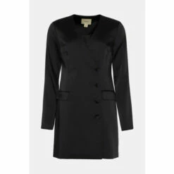 Oasis Stretch Satin Tailored Blazer Dress For Female -Oasis Sales Store unnamed file 514