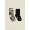 Oasis Animal And Star 2 Pack Socks For Female