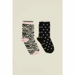 Oasis Animal And Star 2 Pack Socks For Female