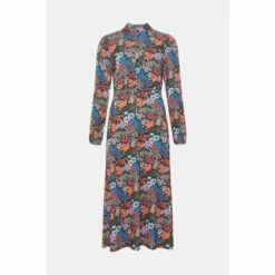 Oasis Jersey Crepe Floral Long Sleeve Shirt Dress For Female -Oasis Sales Store unnamed file 5194