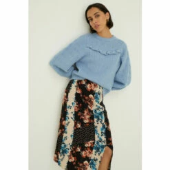 Oasis Pointelle Yoke Frill Detail Jumper For Female -Oasis Sales Store unnamed file 5202