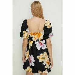 Oasis Floral Woven Mix Puff Sleeve Mini Dress For Female -Oasis Sales Store unnamed file 5209
