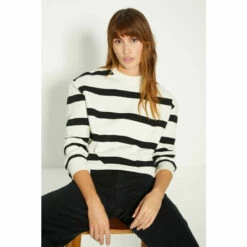 Oasis Premium Boxy Stripe Sweatshirt For Female
