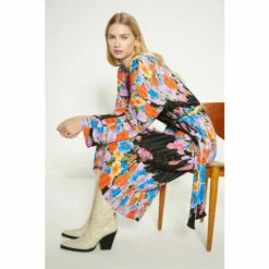 Oasis Floral Plisse Belted Midi Dress For Female -Oasis Sales Store unnamed file 5259