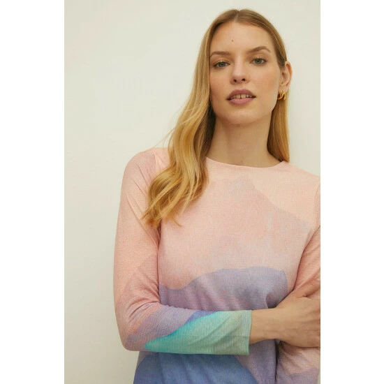 Oasis Textured Jersey Landscape Midi Dress For Female 4 Oasis Textured Jersey Landscape Midi Dress For Female - Image 2