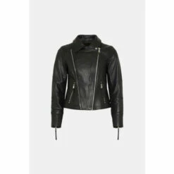 Oasis Leather Detail Biker Jacket For Female -Oasis Sales Store unnamed file 5270