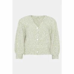 Oasis Statement Button Tinsel Cardigan For Female -Oasis Sales Store unnamed file 5275