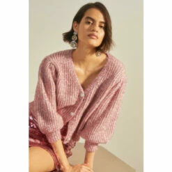 Oasis Statement Button Tinsel Cardigan For Female -Oasis Sales Store unnamed file 5277