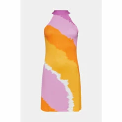 Oasis High Neck Tie Dye Stripe Mini Dress For Female -Oasis Sales Store unnamed file 5287