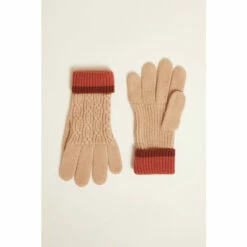 Oasis Contrast Tipped Knitted Gloves For Female