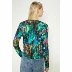 Oasis Abstract Print Plisse Funnel Neck Top For Female -Oasis Sales Store unnamed file 5299