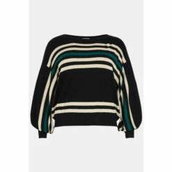 Oasis Plus Size Stripe Batwing Slash Neck Jumper For Female 10 Oasis Plus Size Stripe Batwing Slash Neck Jumper For Female -Oasis Sales Store unnamed file 5305