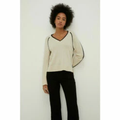 Oasis Sales Store 11 Oasis Cashmere Blend Deep Cuff Slouchy V Neck Jumper For Female