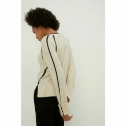 Oasis Cashmere Blend Deep Cuff Slouchy V Neck Jumper For Female -Oasis Sales Store unnamed file 5319