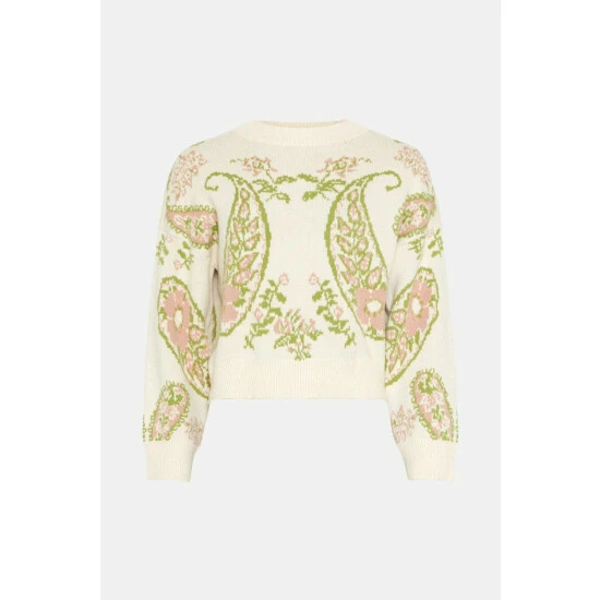 Oasis Paisley Jacquard Mock Neck Jumper For Female 6 Oasis Paisley Jacquard Mock Neck Jumper For Female - Image 4