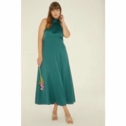 Oasis Sales Store 7 Oasis Plus Size Halter Neck Midi Dress For Female