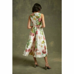 Oasis Floral Printed Satin Twill Belted Midi Dress For Female -Oasis Sales Store unnamed file 541
