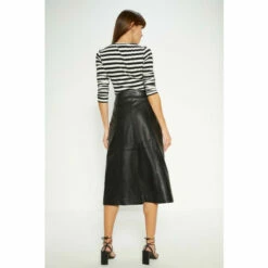 Oasis Real Leather Midi Popper Skirt For Female -Oasis Sales Store unnamed file 579