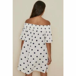 Oasis Spot Bardot Mini Dress For Female -Oasis Sales Store unnamed file 591