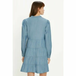 Oasis Chambray Pintuck Mini Dress For Female -Oasis Sales Store unnamed file 60