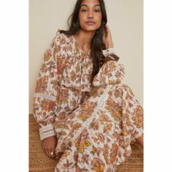 Oasis Metallic Paisley Maxi Dress For Female -Oasis Sales Store unnamed file 635