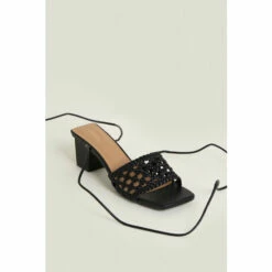 Oasis Wrap Around Woven Block Heeled Sandal For Female -Oasis Sales Store unnamed file 682