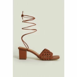 Oasis Wrap Around Woven Block Heeled Sandal For Female -Oasis Sales Store unnamed file 684