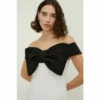 Oasis Bow Detail Bardot Mini Dress For Female