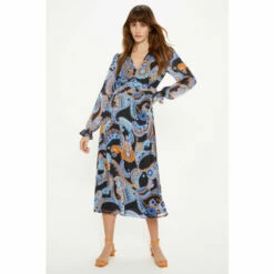Oasis Paisley Ruffle Waist Midi Dress For Female -Oasis Sales Store unnamed file 72