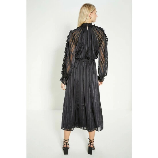 Oasis Rachel Stevens Satin Lace Trim Midi Dress For Female 5 Oasis Rachel Stevens Satin Lace Trim Midi Dress For Female - Image 3