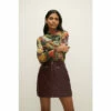 Oasis Leather Zip Through Mini Skirt For Female