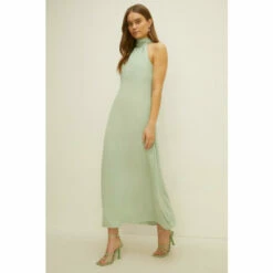 Oasis Satin Halter Neck Midi Dress For Female -Oasis Sales Store unnamed file 767