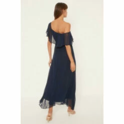 Oasis Asymmetric Strap Ruffle Midi Dress For Female -Oasis Sales Store unnamed file 776