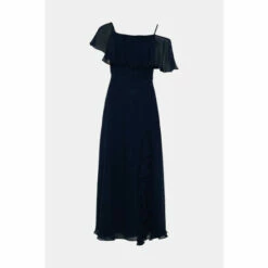 Oasis Asymmetric Strap Ruffle Midi Dress For Female -Oasis Sales Store unnamed file 777