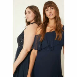 Oasis Asymmetric Strap Ruffle Midi Dress For Female -Oasis Sales Store unnamed file 779