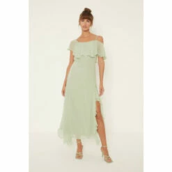 Oasis Asymmetric Strap Ruffle Midi Dress For Female -Oasis Sales Store unnamed file 780