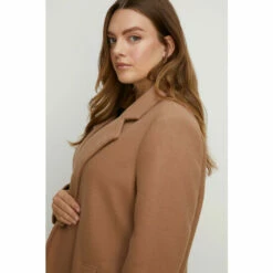 Oasis Plus Size Single Breasted Relaxed Coat For Female