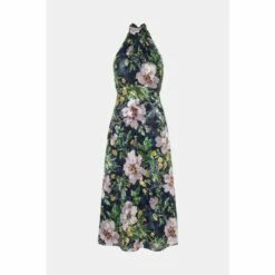 Oasis Petite Lyanna Floral Satin Burnout Midi Dress For Female -Oasis Sales Store unnamed file 802