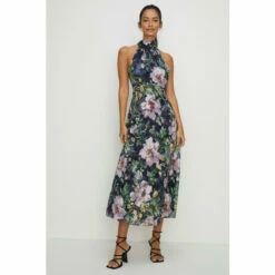 Oasis Petite Lyanna Floral Satin Burnout Midi Dress For Female -Oasis Sales Store unnamed file 803