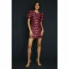 Oasis Petite Patterned Jacquard Puff Sleeve Dress For Female -Oasis Sales Store unnamed file 804