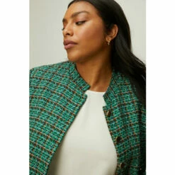 Oasis Plus Size Tweed Pocket Detail Jacket For Female -Oasis Sales Store unnamed file 811