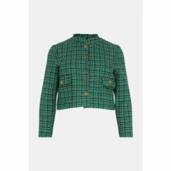Oasis Plus Size Tweed Pocket Detail Jacket For Female -Oasis Sales Store unnamed file 813