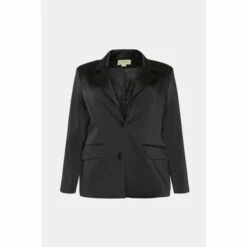 Oasis Plus Size Stretch Satin Blazer For Female -Oasis Sales Store unnamed file 839