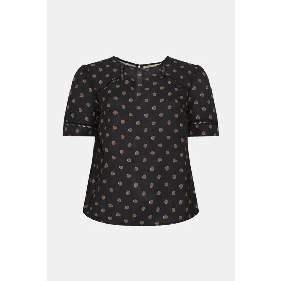 Oasis Essential Lace Insert Geo Woven Tee For Female 6 Oasis Essential Lace Insert Geo Woven Tee For Female - Image 4