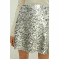 Oasis Petite Silver Disc Sequin Mini Skirt For Female -Oasis Sales Store unnamed file 891