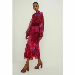 Oasis Blurred Floral Cut Out Chiffon Midi Dress For Female 10 Oasis Blurred Floral Cut Out Chiffon Midi Dress For Female -Oasis Sales Store unnamed file 897