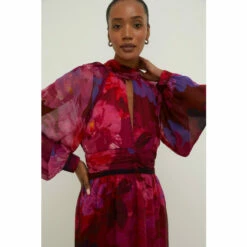 Oasis Blurred Floral Cut Out Chiffon Midi Dress For Female 13 Oasis Blurred Floral Cut Out Chiffon Midi Dress For Female -Oasis Sales Store unnamed file 900